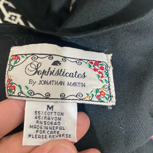 Vintage Sophisticates by Jonathan Martin 90s geometric pattern knit button vest - Picture 5 of 6